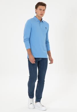 Erkek Açık Mavi Basic Sweatshirt - 50307757050