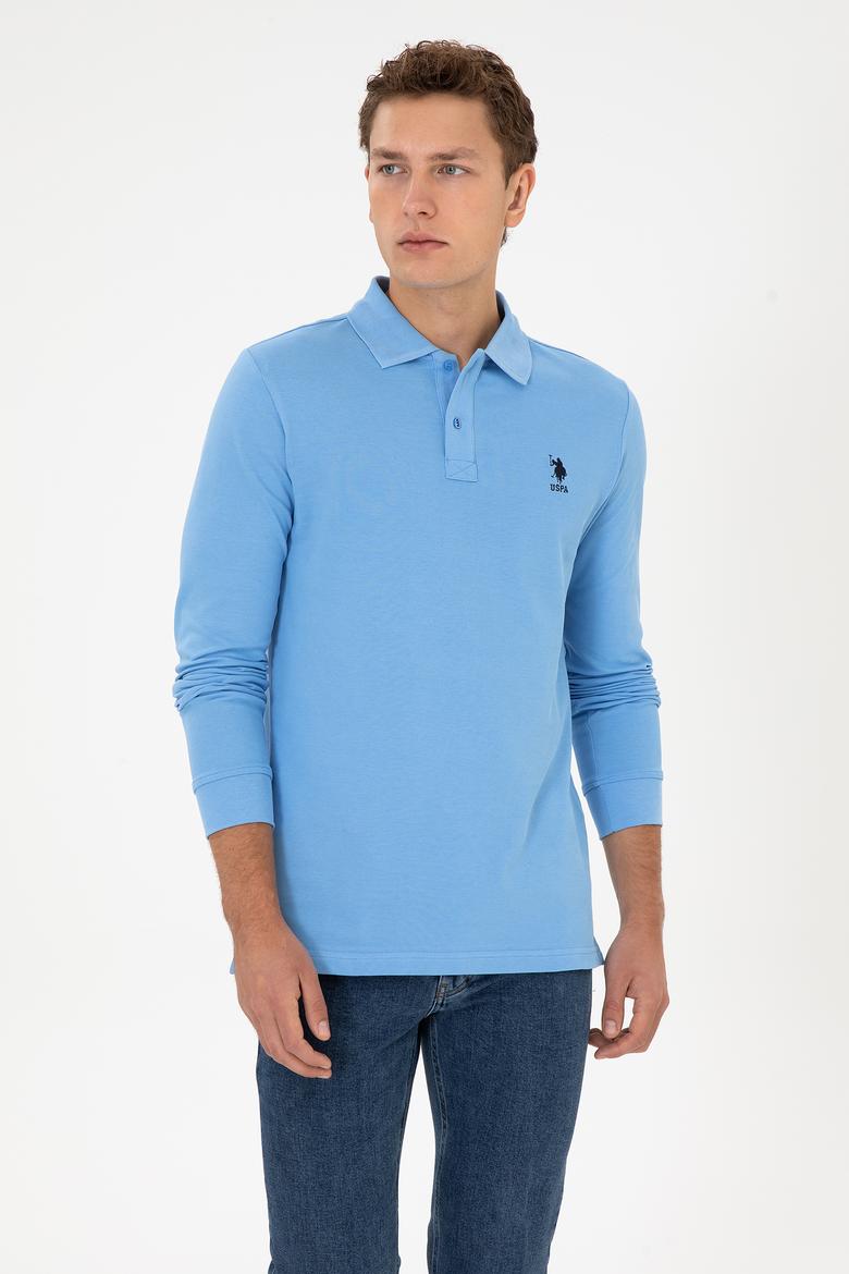 Erkek Açık Mavi Basic Sweatshirt