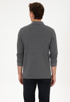 Erkek Antrasit Melanj Basic Sweatshirt - 50307757023