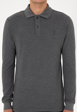 Erkek Antrasit Melanj Basic Sweatshirt - 50307757023