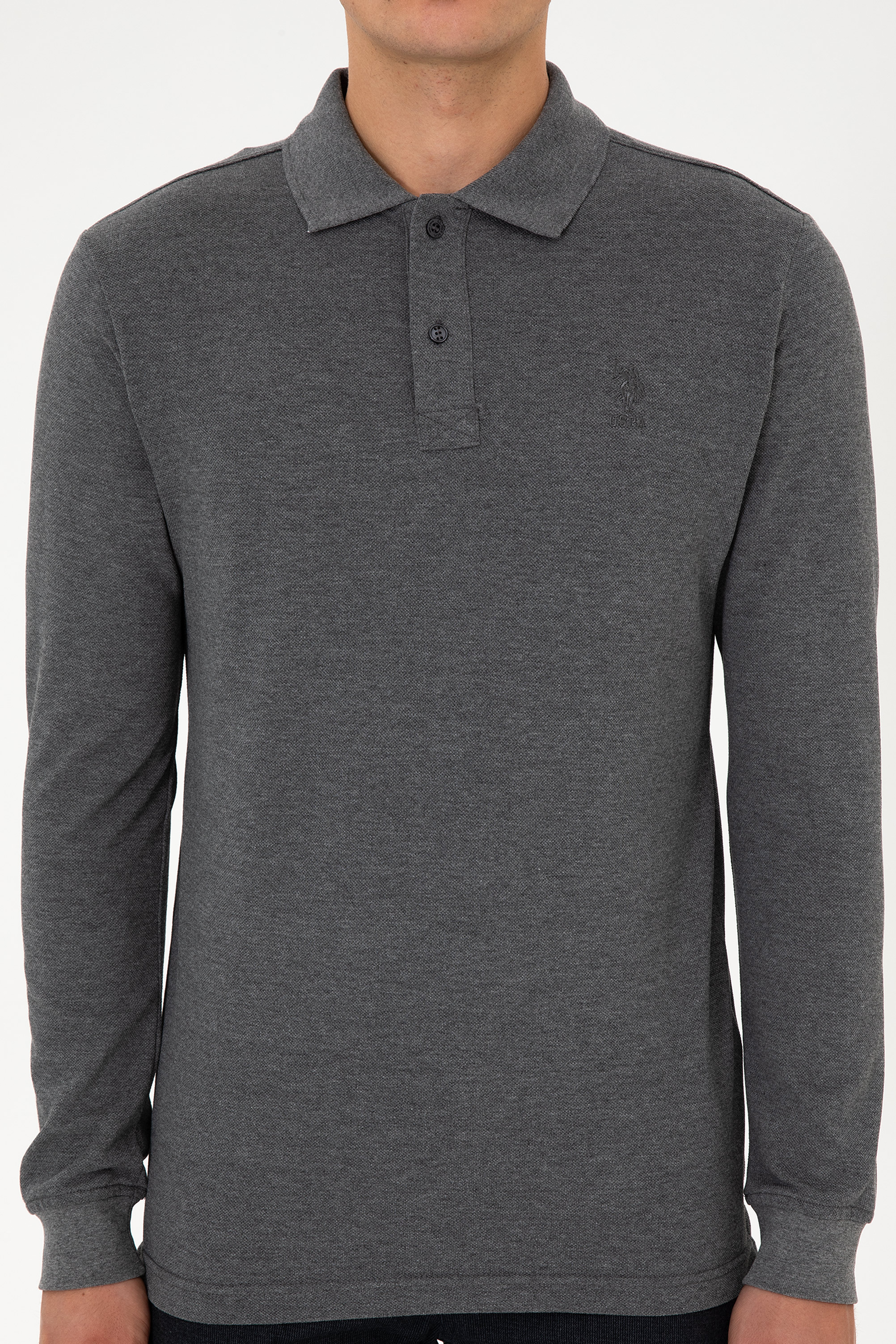 Erkek Antrasit Melanj Basic Sweatshirt - 50307757023