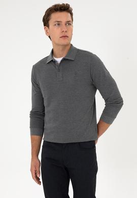 Erkek Antrasit Melanj Basic Sweatshirt - 50307757023