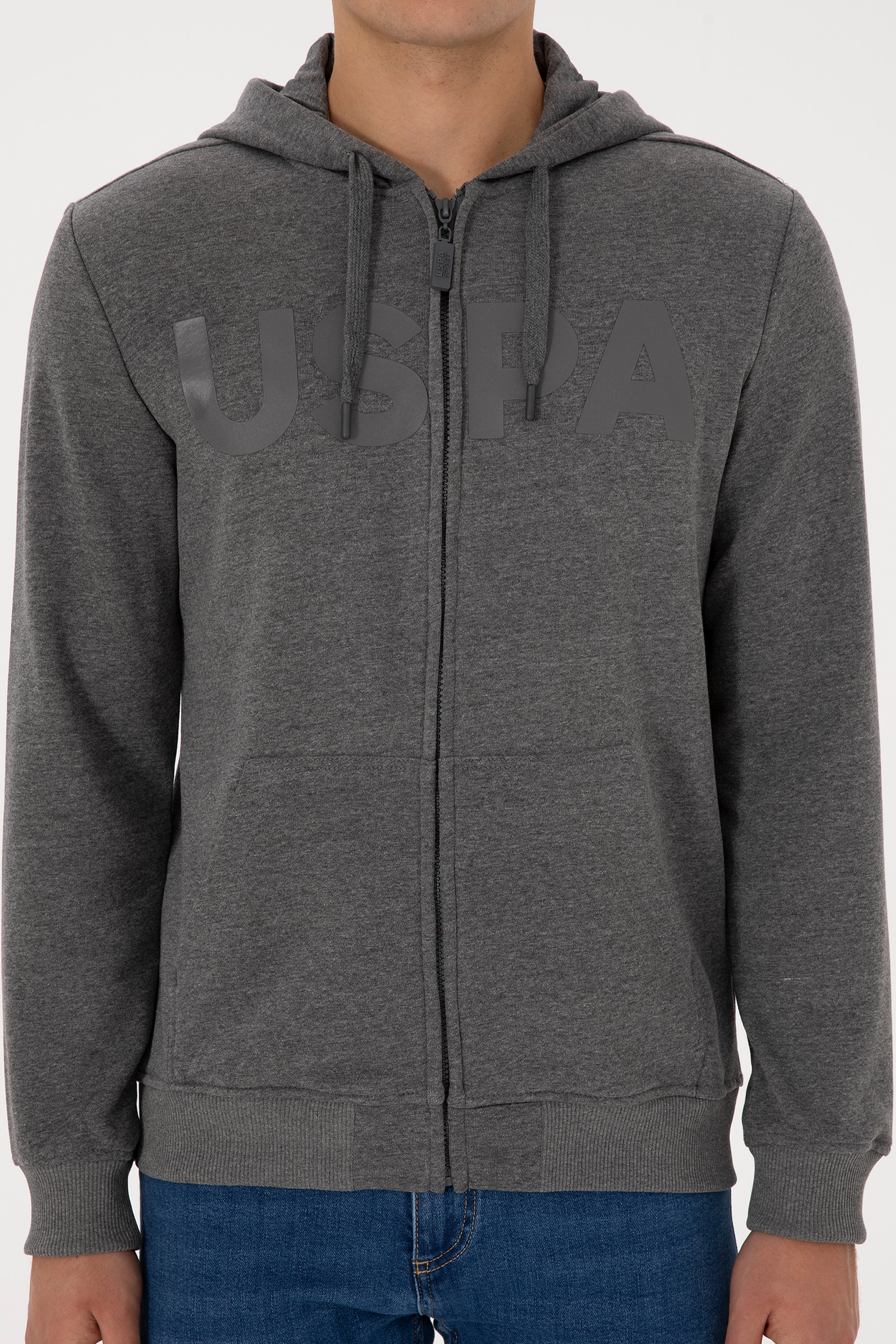 Erkek Antrasit Melanj Örme Hırka - 50307743016