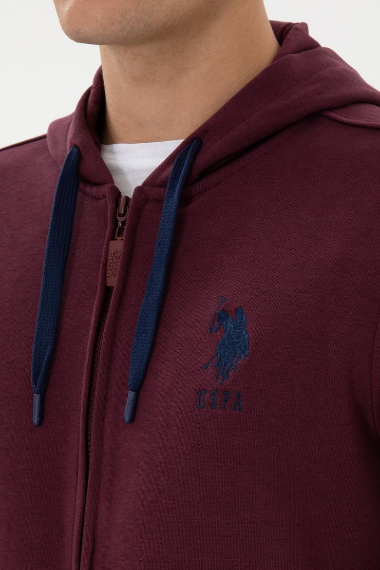 Erkek Bordo Örme Hırka - 50307765126