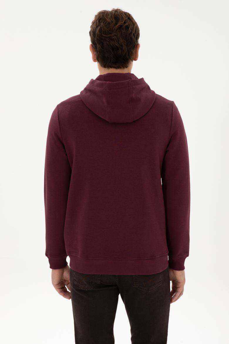 Erkek Bordo Örme Hırka - 50307765126