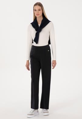 Kadın Siyah Modal Karışımlı Loose Fit Eşofman Altı - 50307761139