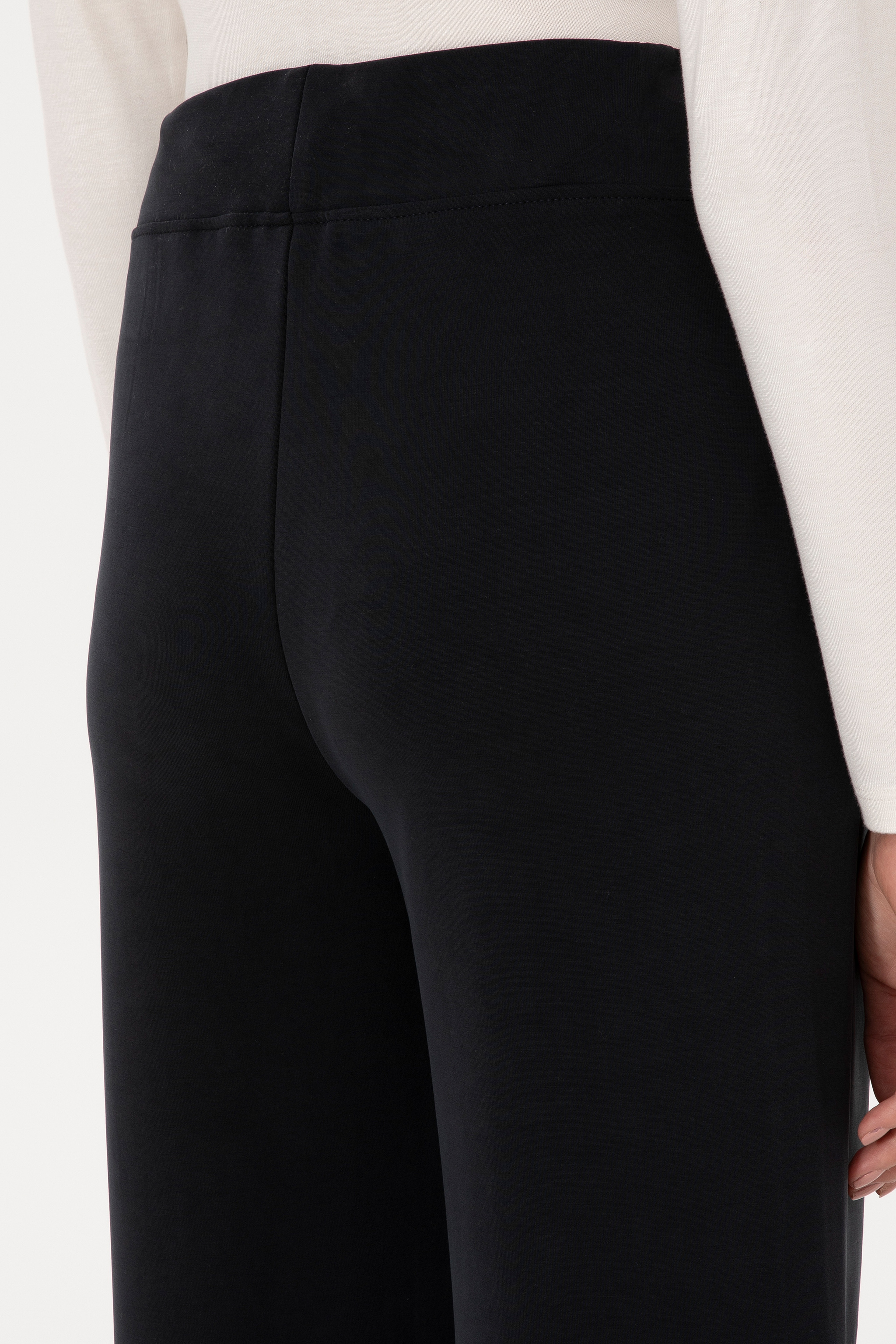 Kadın Siyah Modal Karışımlı Loose Fit Eşofman Altı