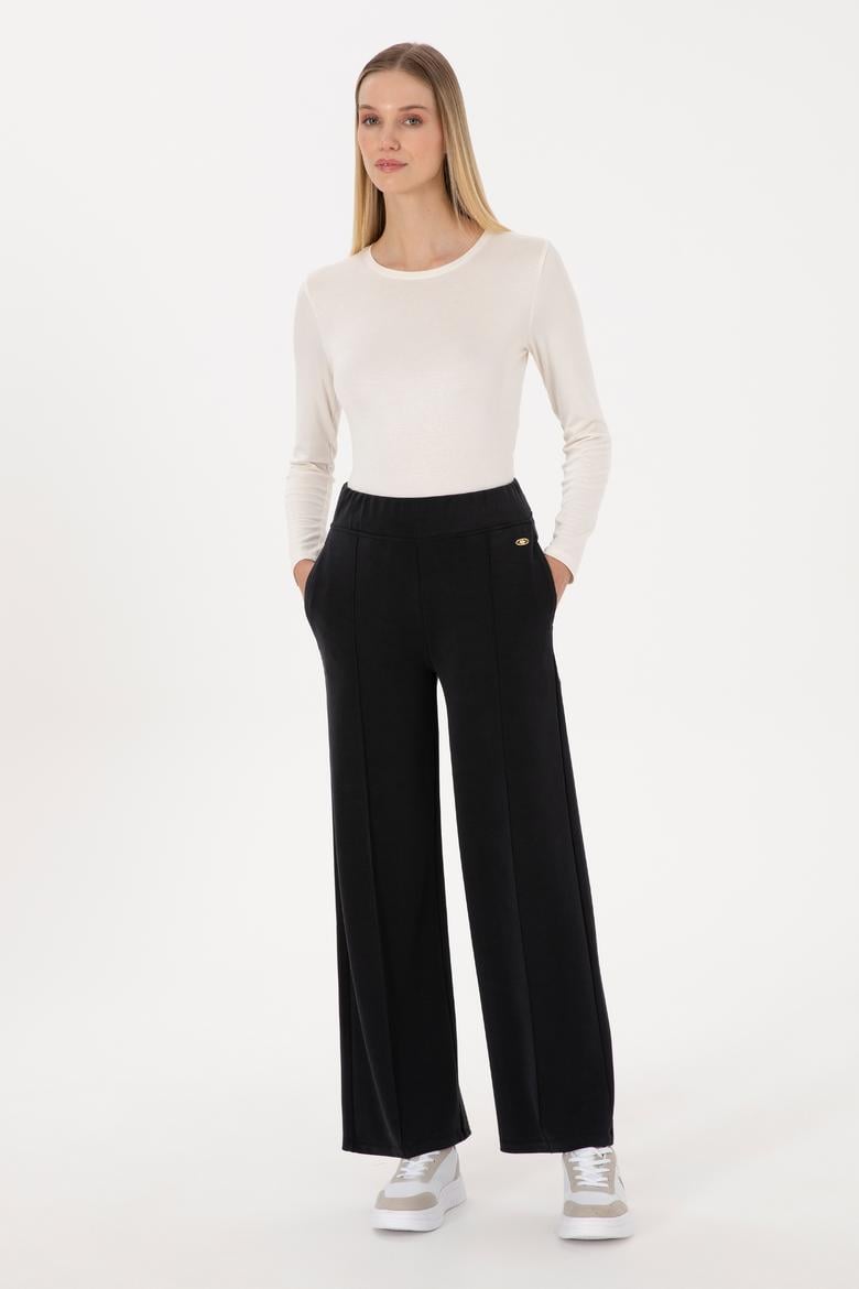 Kadın Siyah Modal Karışımlı Loose Fit Eşofman Altı - 50307761139