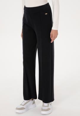 Kadın Siyah Modal Karışımlı Loose Fit Eşofman Altı - 50307761139