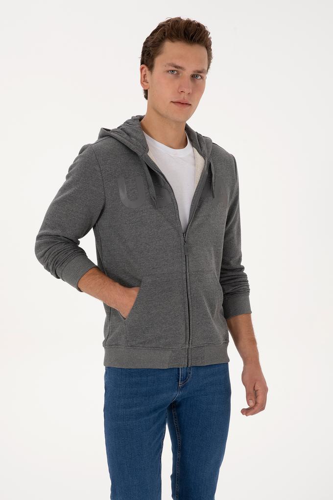 Erkek Antrasit Melanj Örme Hırka