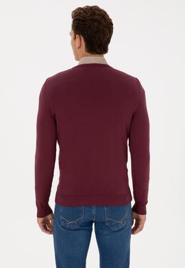 Erkek Bordo Basic Kazak - 50307778086