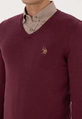 Erkek Bordo Basic Kazak - 50307778086