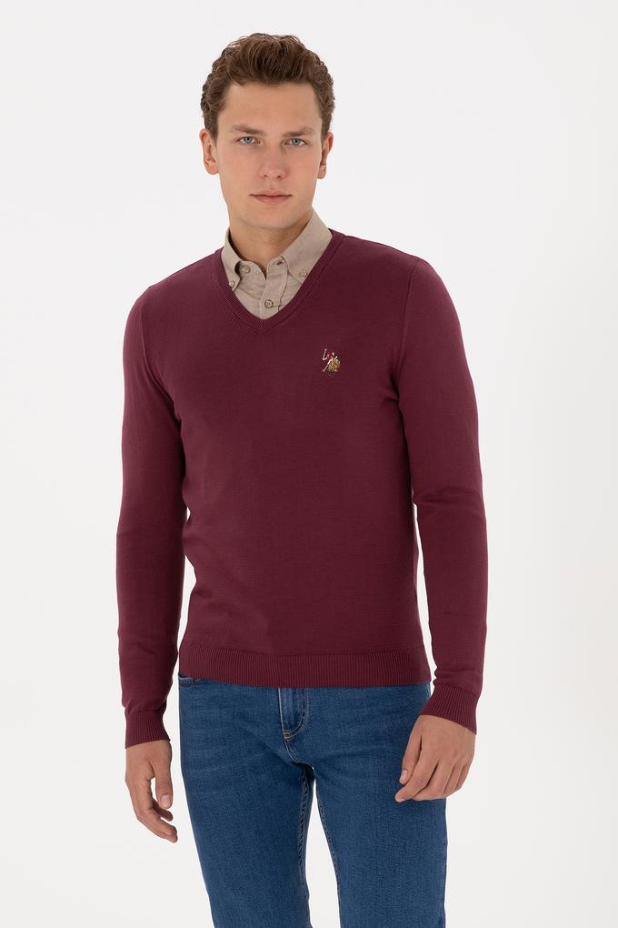 Erkek Bordo Basic Kazak