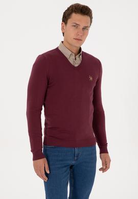 Erkek Bordo Basic Kazak - 50307778086