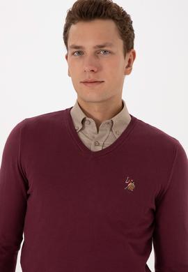 Erkek Bordo Basic Kazak - 50307778086