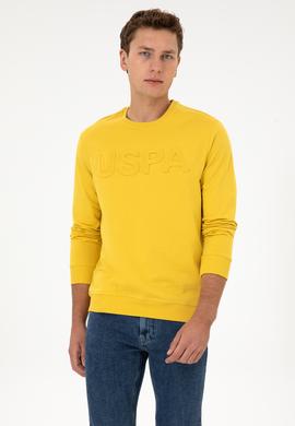 Erkek Sarı Basic Sweatshirt - 50307793043