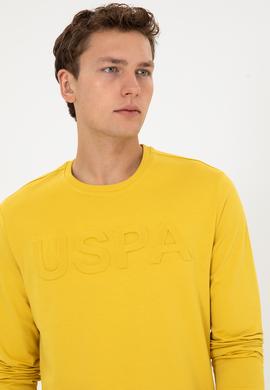 Erkek Sarı Basic Sweatshirt - 50307793043
