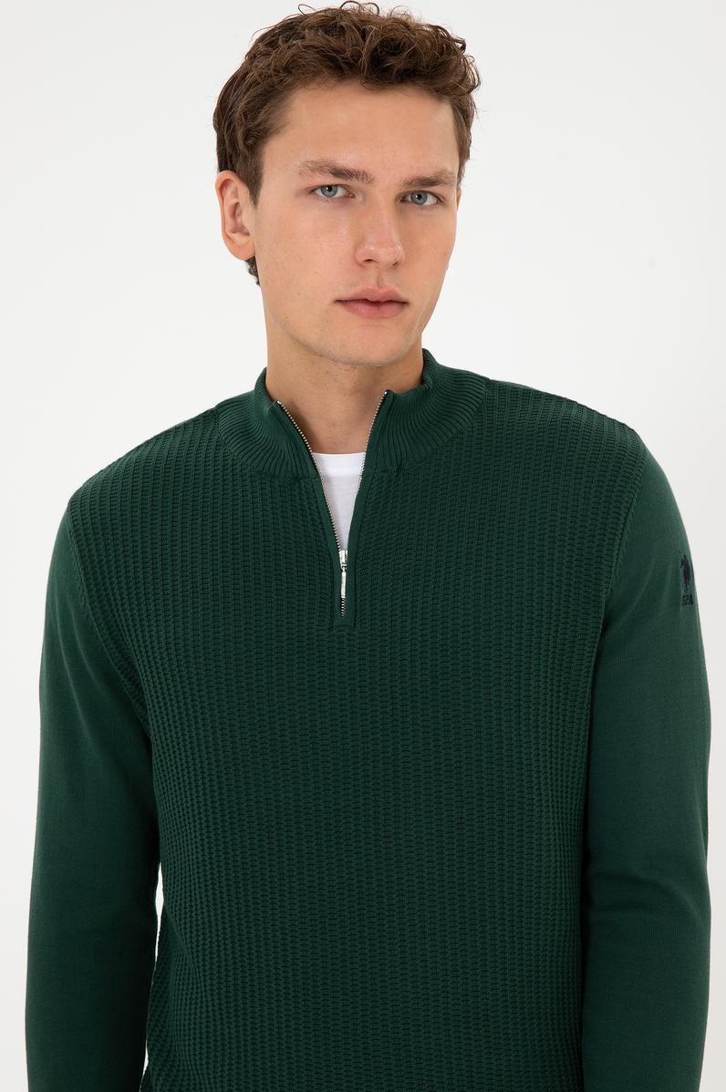 Erkek Koyu Yeşil Kazak