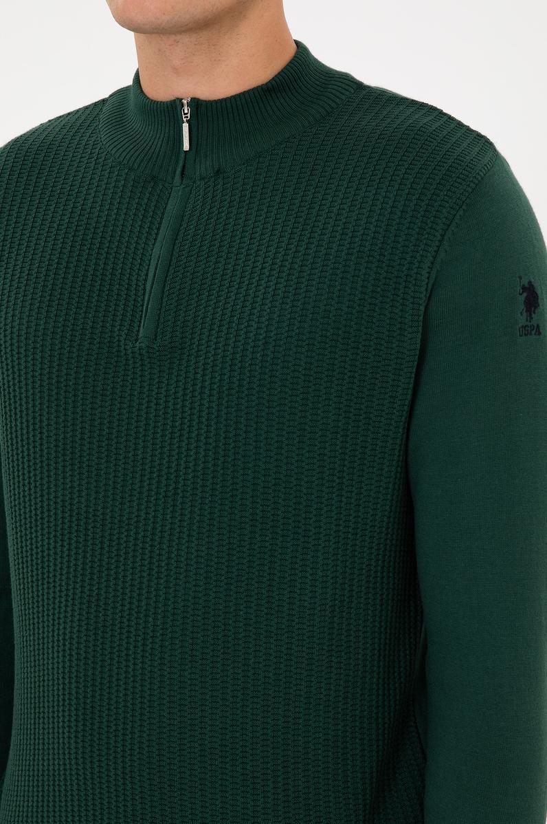 Erkek Koyu Yeşil Kazak