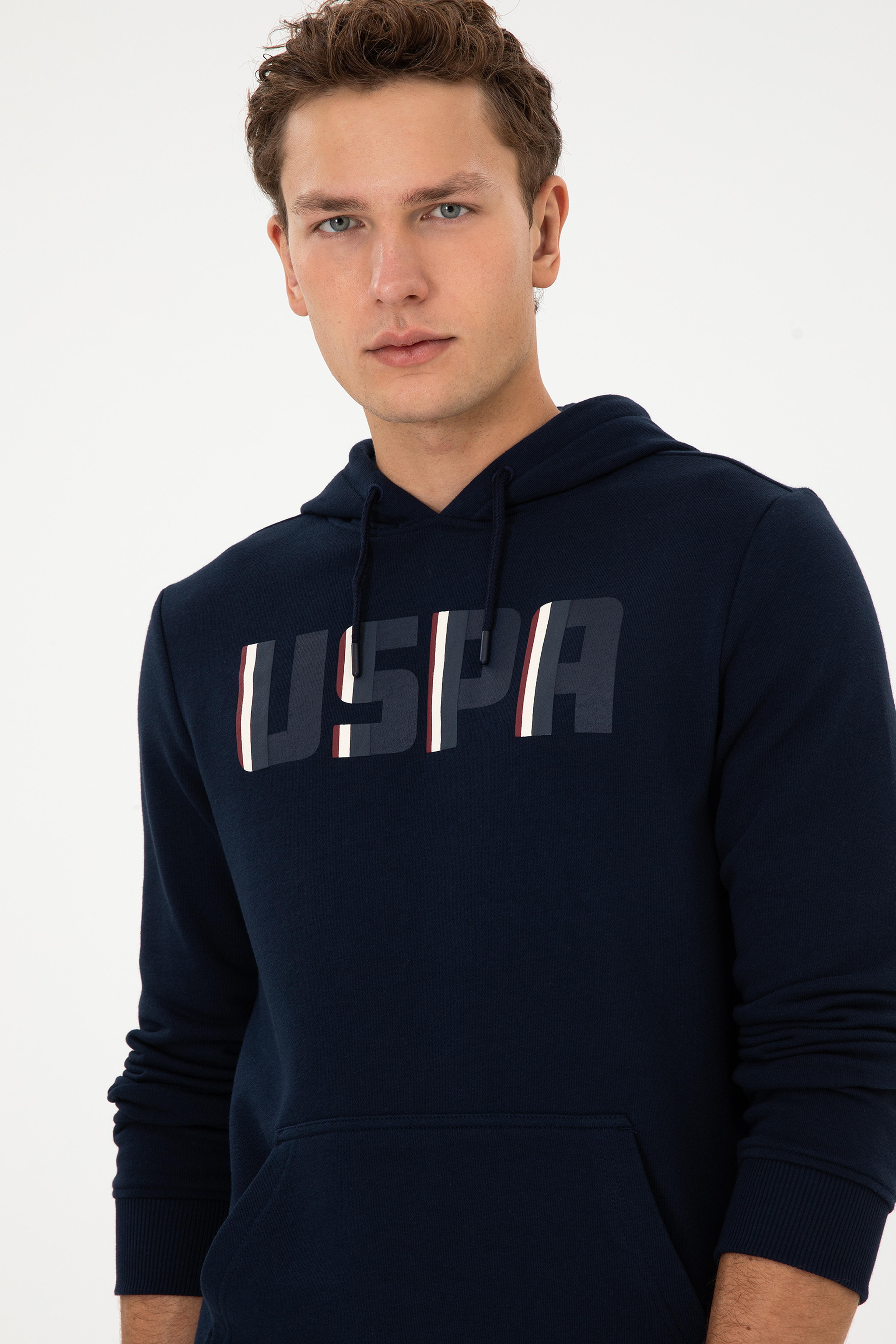 Erkek Regular Fit Kapüşonlu Lacivert Sweatshirt - Image 2