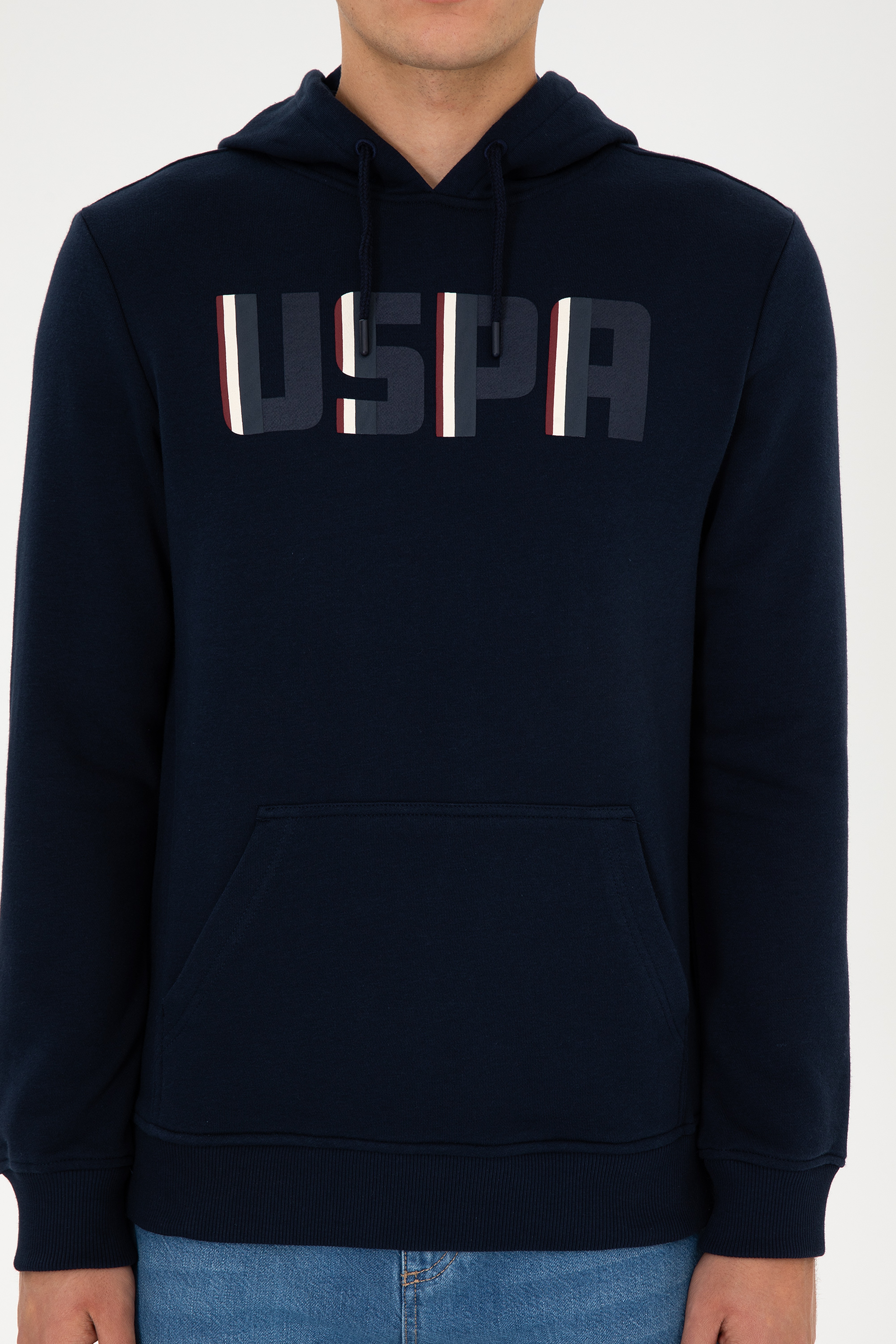 Erkek Regular Fit Kapüşonlu Lacivert Sweatshirt - Image 6