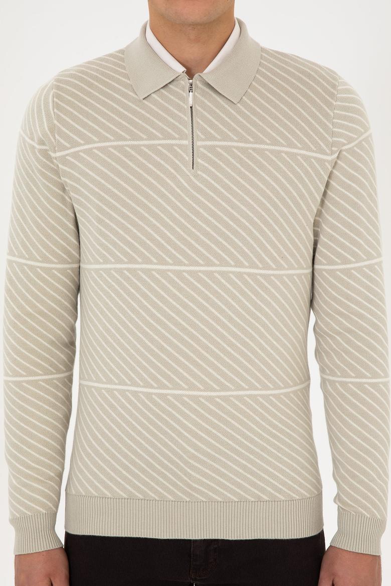 Erkek Açık Haki Kazak - 50308284026