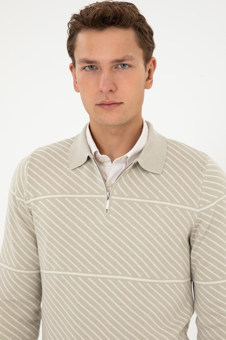 Erkek Açık Haki Kazak - 50308284026