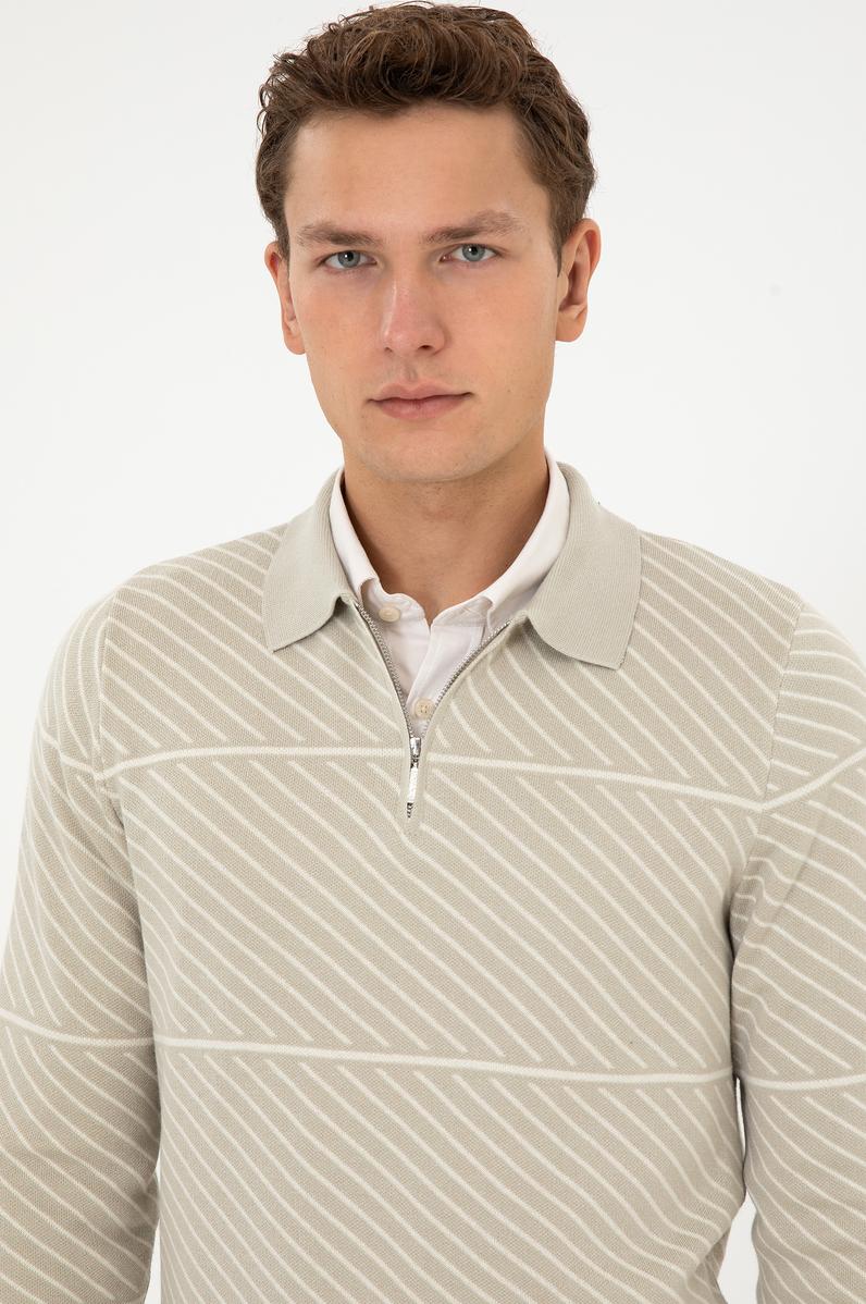 Erkek Açık Haki Kazak