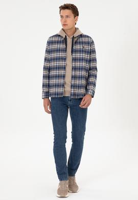 Erkek Açık Lacivert Uzun Kollu Gömlek - 50308575007