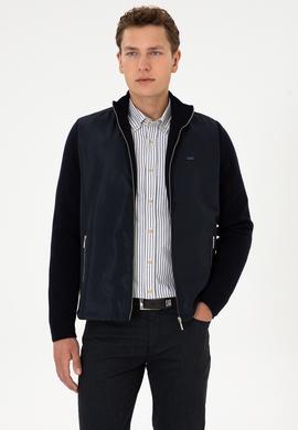 Erkek Lacivert Triko Hırka - 50308351006