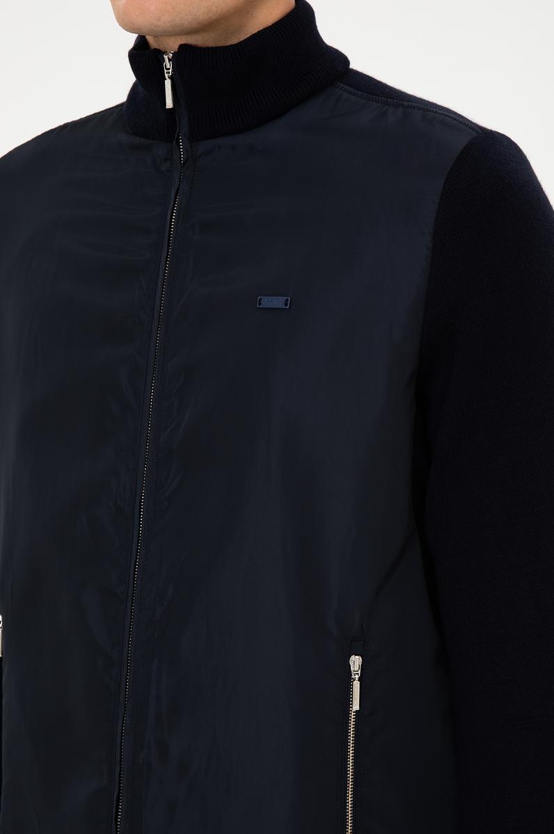 Erkek Lacivert Triko Hırka