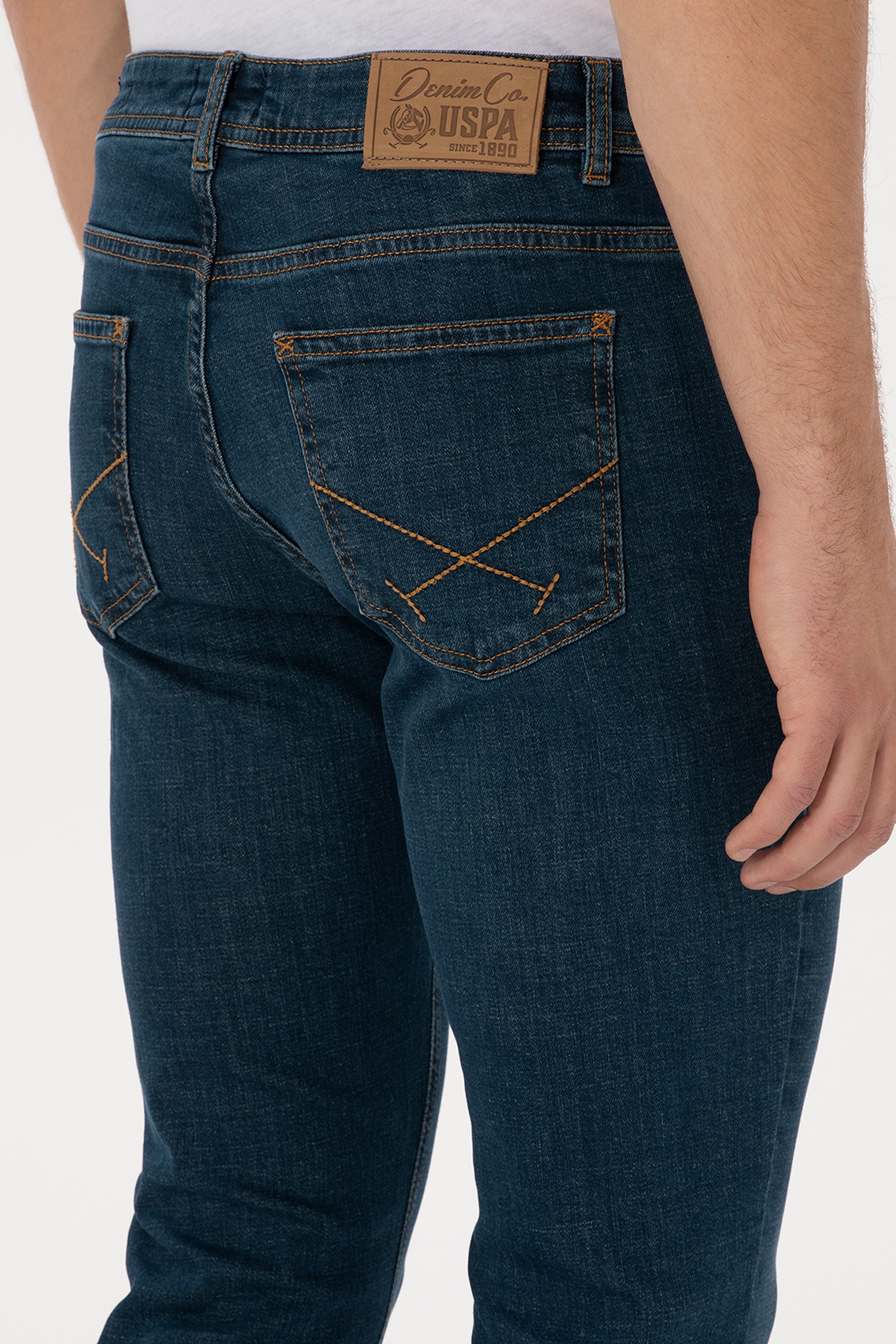 Erkek Mavi Slim Fit Jean Pantolon - Image 6