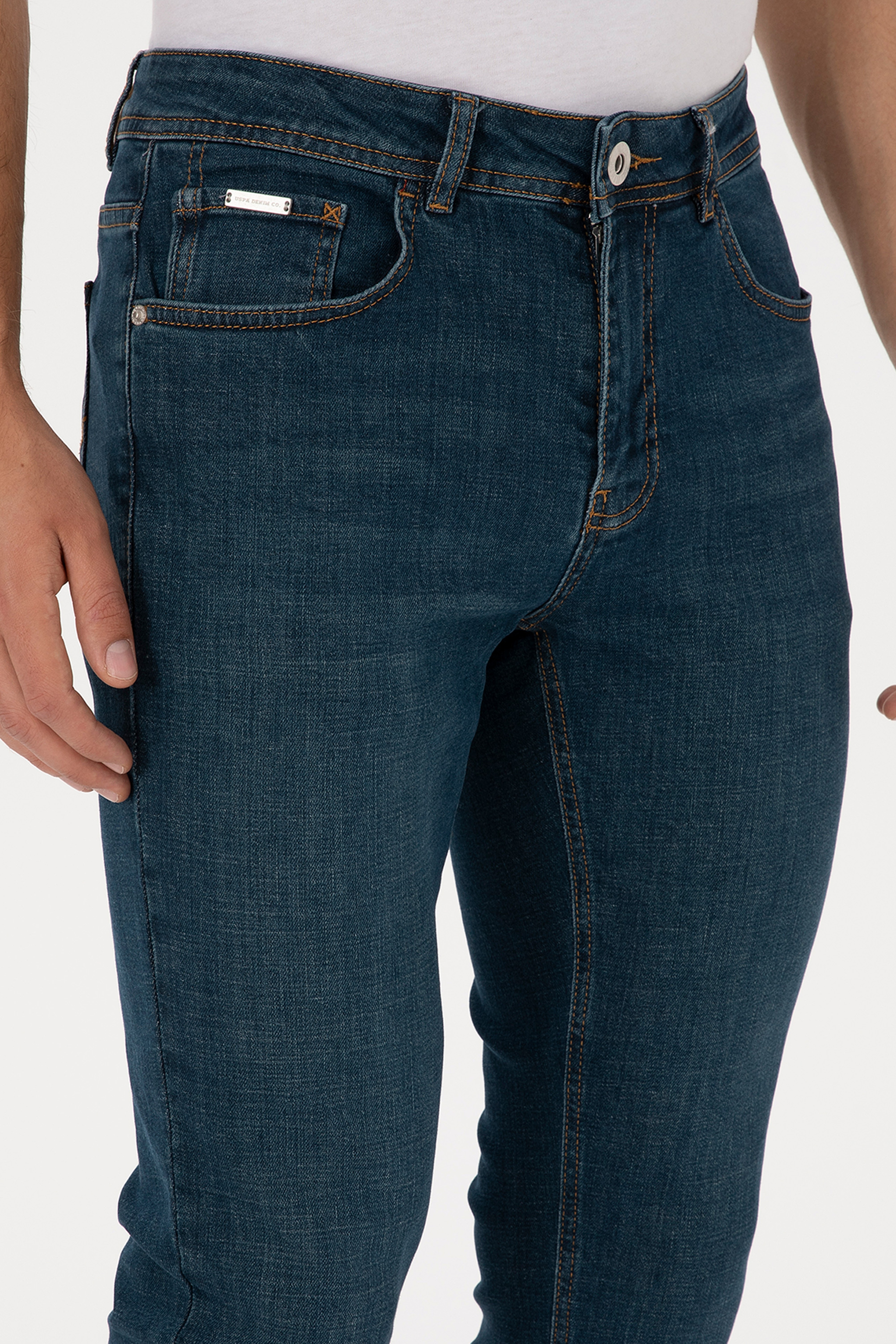 Erkek Mavi Slim Fit Jean Pantolon