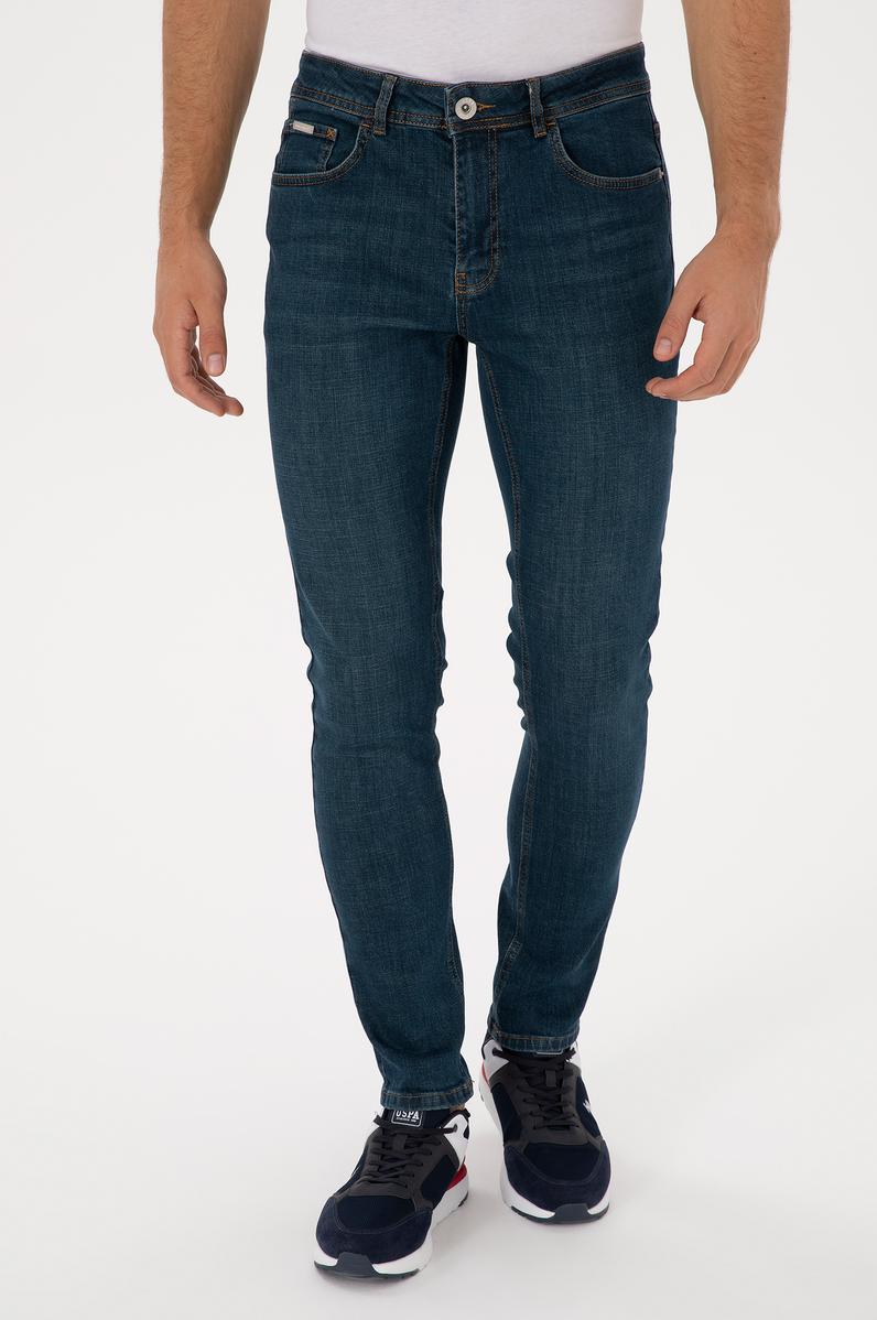 Erkek Mavi Slim Fit Jean Pantolon
