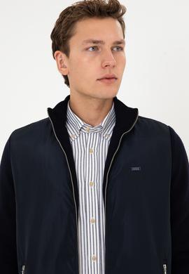 Erkek Lacivert Triko Hırka - 50308351006