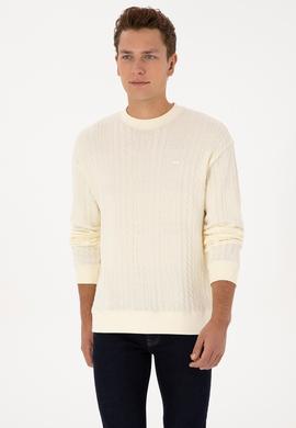 Erkek Krem Sweatshirt - 50308909018