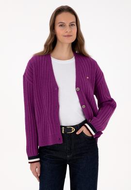 Kadın Menekşe Triko Hırka - 50310022009