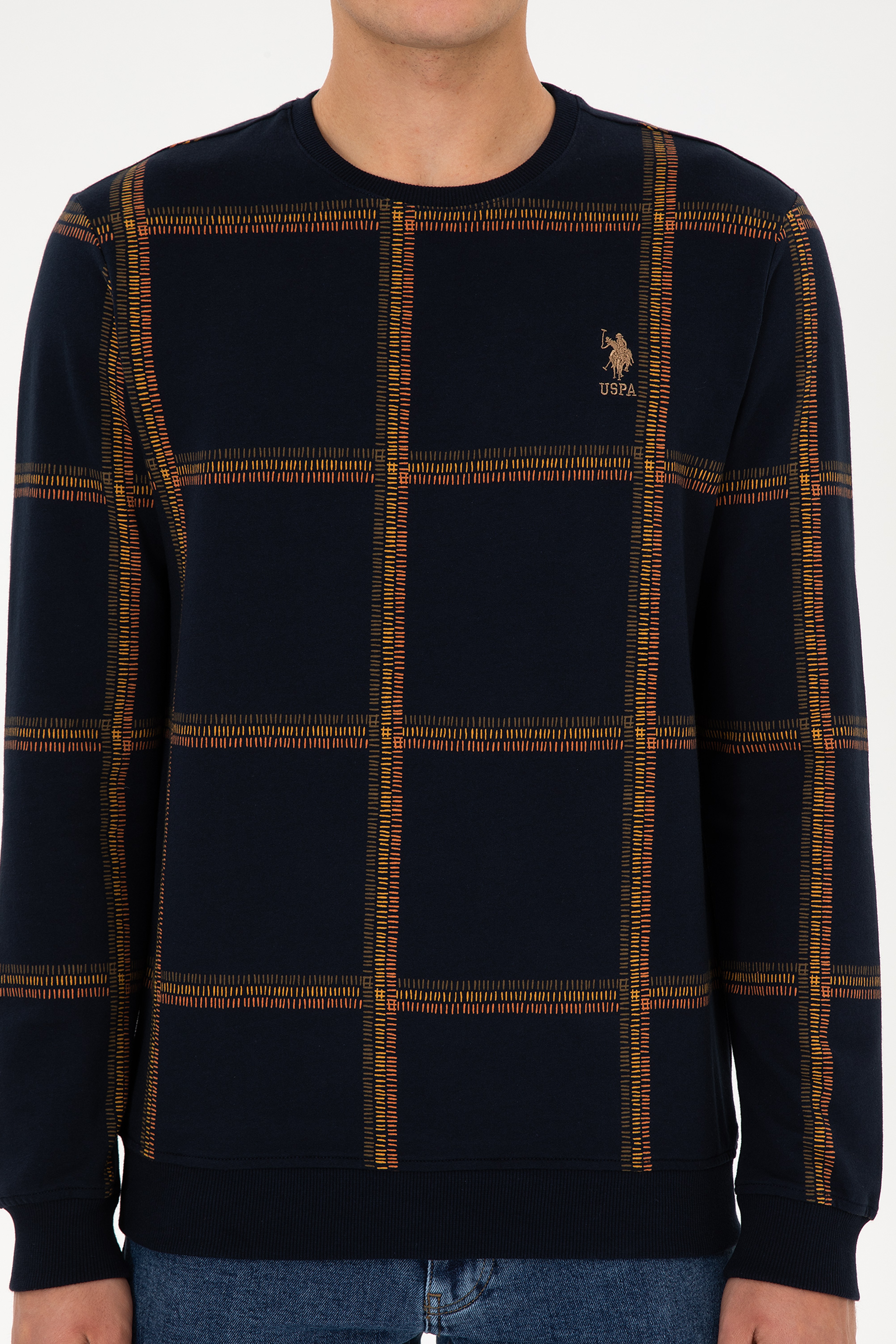 Erkek Regular Fit Bisiklet Yaka Lacivert Sweatshirt - Image 6