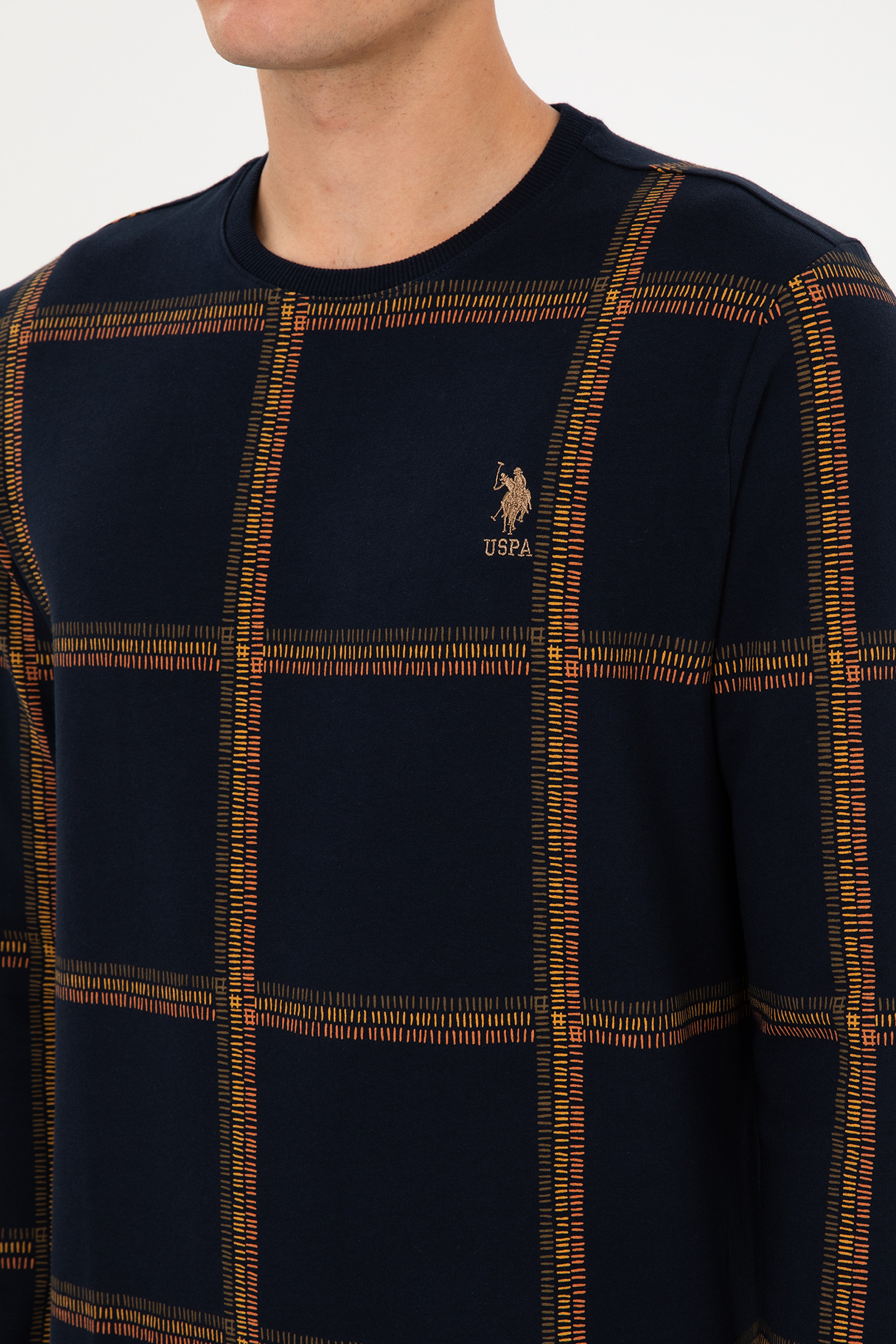 Erkek Regular Fit Bisiklet Yaka Lacivert Sweatshirt - Image 7
