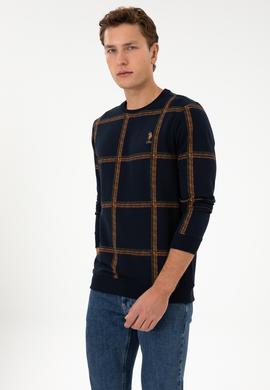 Erkek Regular Fit Bisiklet Yaka Lacivert Sweatshirt - 50310323006