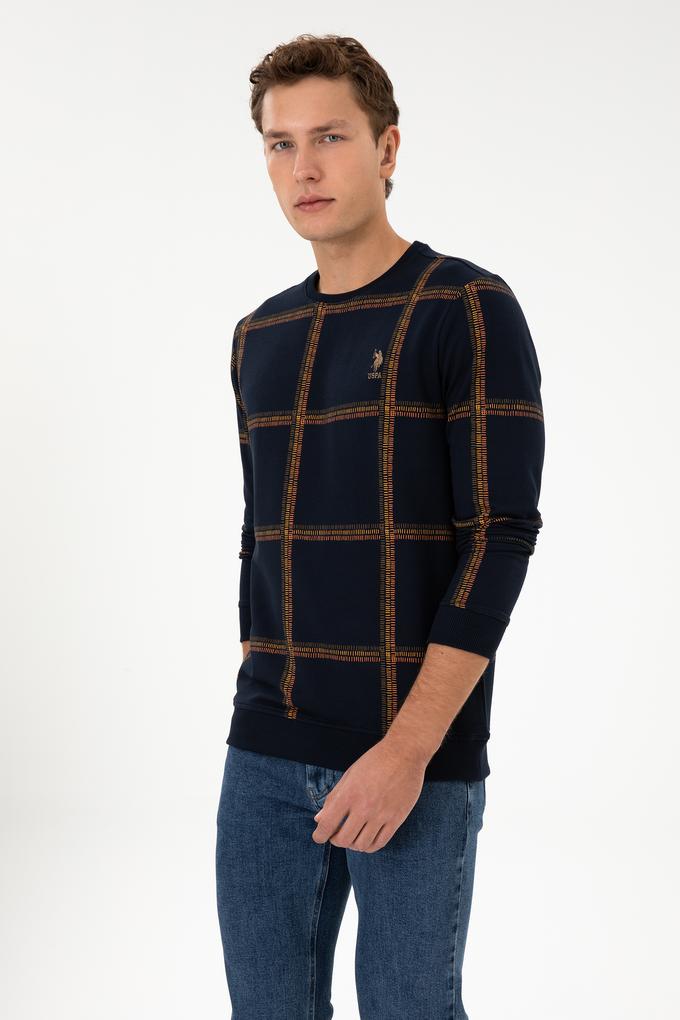 Erkek Regular Fit Bisiklet Yaka Lacivert Sweatshirt