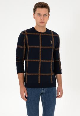 Erkek Regular Fit Bisiklet Yaka Lacivert Sweatshirt - 50310323006