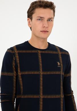 Erkek Regular Fit Bisiklet Yaka Lacivert Sweatshirt - 50310323006