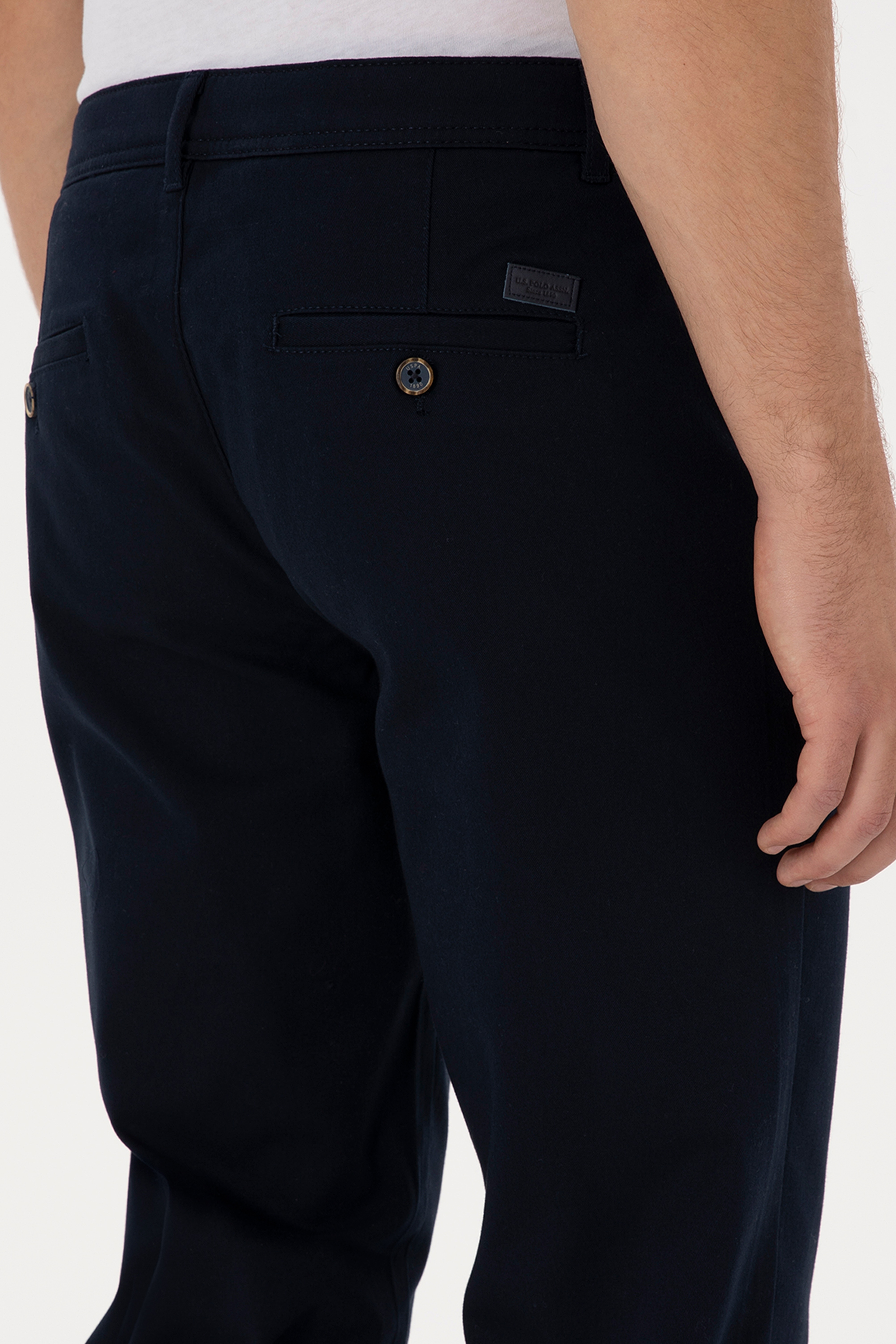 Erkek Regular Fit Lacivert Kanvas / Chino Pantolon - Image 6