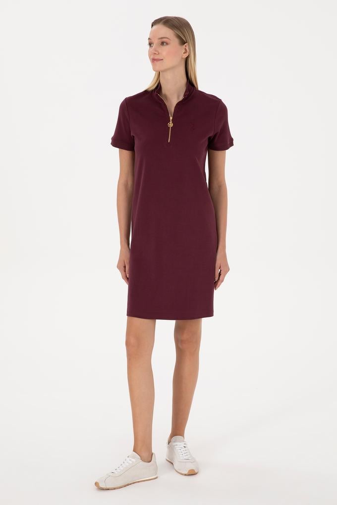 Kadın Bordo Örme Elbise
