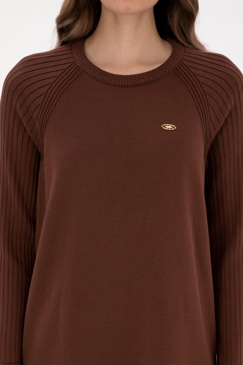 Kadın Kahverengi Triko Elbise - 50314732013