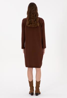 Kadın Kahverengi Triko Elbise - 50314732013