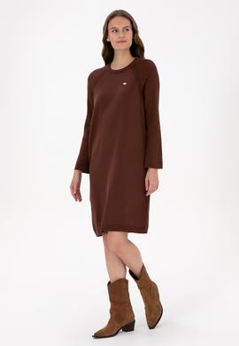 Kadın Kahverengi Triko Elbise - 50314732013