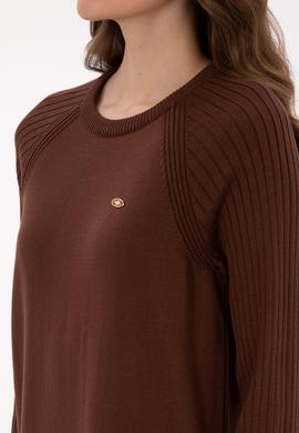 Kadın Kahverengi Triko Elbise - 50314732013