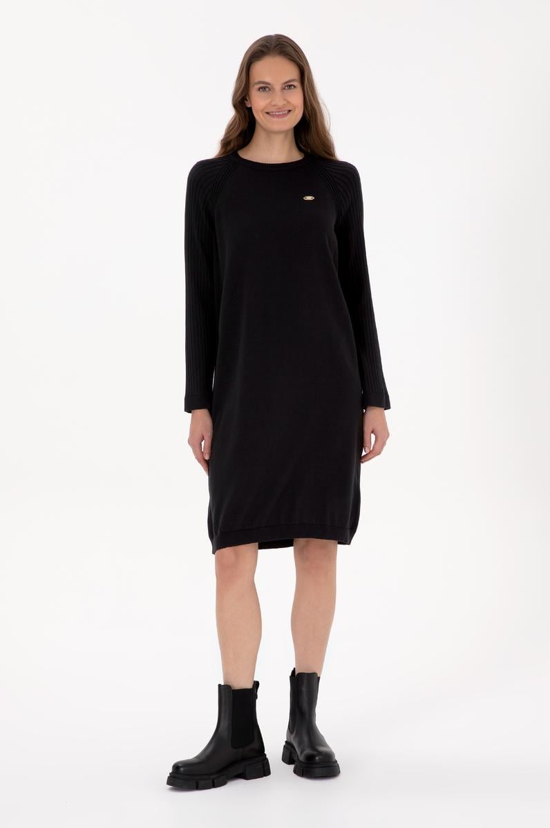 Kadın Siyah Triko Elbise